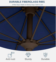 TenFoot Patio Umbrella With Crank Tilt Weather proof