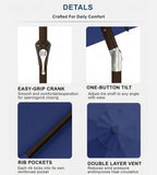 TenFoot Patio Umbrella With Crank Tilt Weather proof