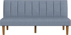 Blue Upholstered Convertible Futon Sofa Bed Dormitory
