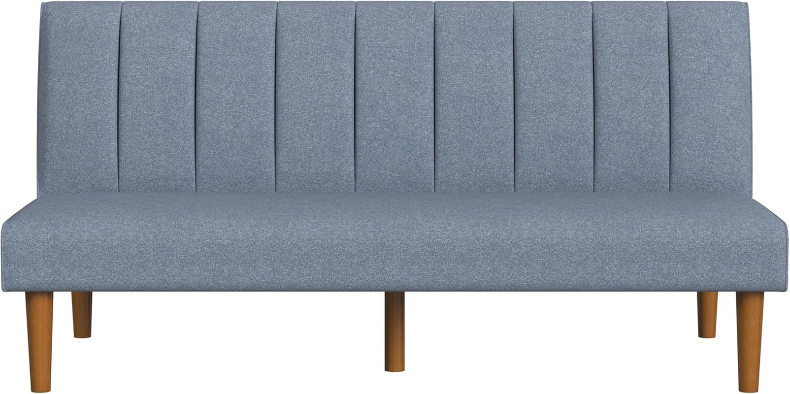 Blue Upholstered Convertible Futon Sofa Bed Dormitory