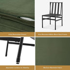 Odelia Olive Green Velvet Dining Chairs With Removable Cushion Covers