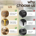 Khaki One Hundred Inch U Shaped Chenille Luxurious Couch