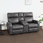 Dark Grey Zero Wall Power Recliner Loveseat With USB Ports