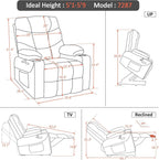 Power Lift Recliner Chair With Extended Footrest Burgundy
