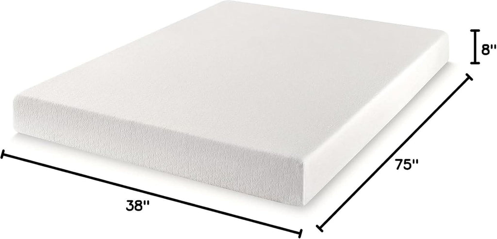 8 Inch Green Tea Memory Foam Mattress Bed-In-A-Box