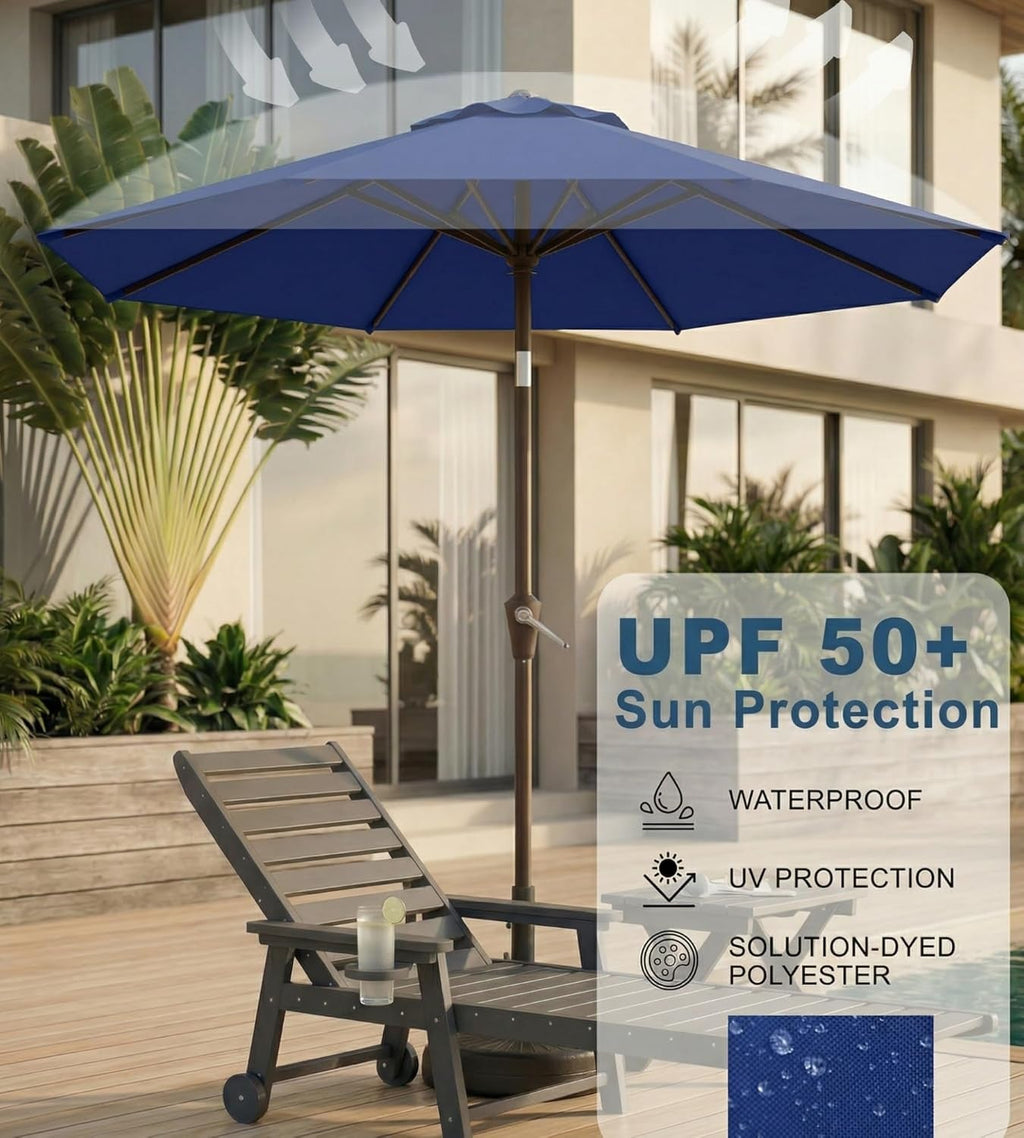 TenFoot Patio Umbrella With Crank Tilt Weather proof