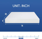 Twin Gel Memory Foam Mattress 6 Inch Cooling Comfort