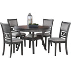 Gray Round Dining Table And Chairs 5 Piece Dining Room Set