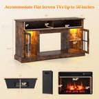 Fireplace TV Stand with Remote Controls and Thermostat for TVs Up to 50 Inch-Black