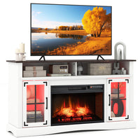 Fireplace TV Stand with Remote Controls and Thermostat for TVs Up to 50 Inch-Black