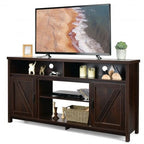 59 Inch TV Stand Media Center Console Cabinet with Barn Door for TV's 65 Inch-Black