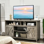 59 Inch TV Stand Media Center Console Cabinet with Barn Door for TV's 65 Inch-Black