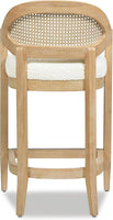 Americana Mid Century Modern 26 Inch Cane Back Counter Stool