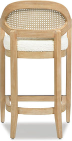 Americana Mid Century Modern 26 Inch Cane Back Counter Stool