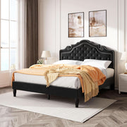 Queen Bed Frame With Adjustable Headboard BlackVelvet