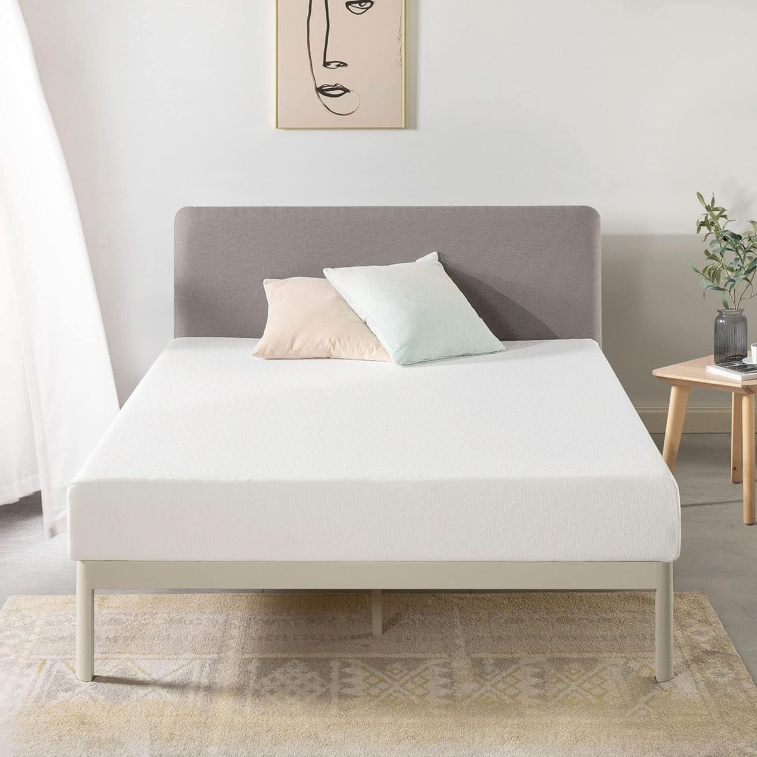 8 Inch Green Tea Memory Foam Mattress Bed-In-A-Box