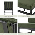 Odelia Olive Green Velvet Dining Chairs With Removable Cushion Covers