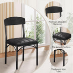 Round Circular Dining Table Set Black Diameter47Inches