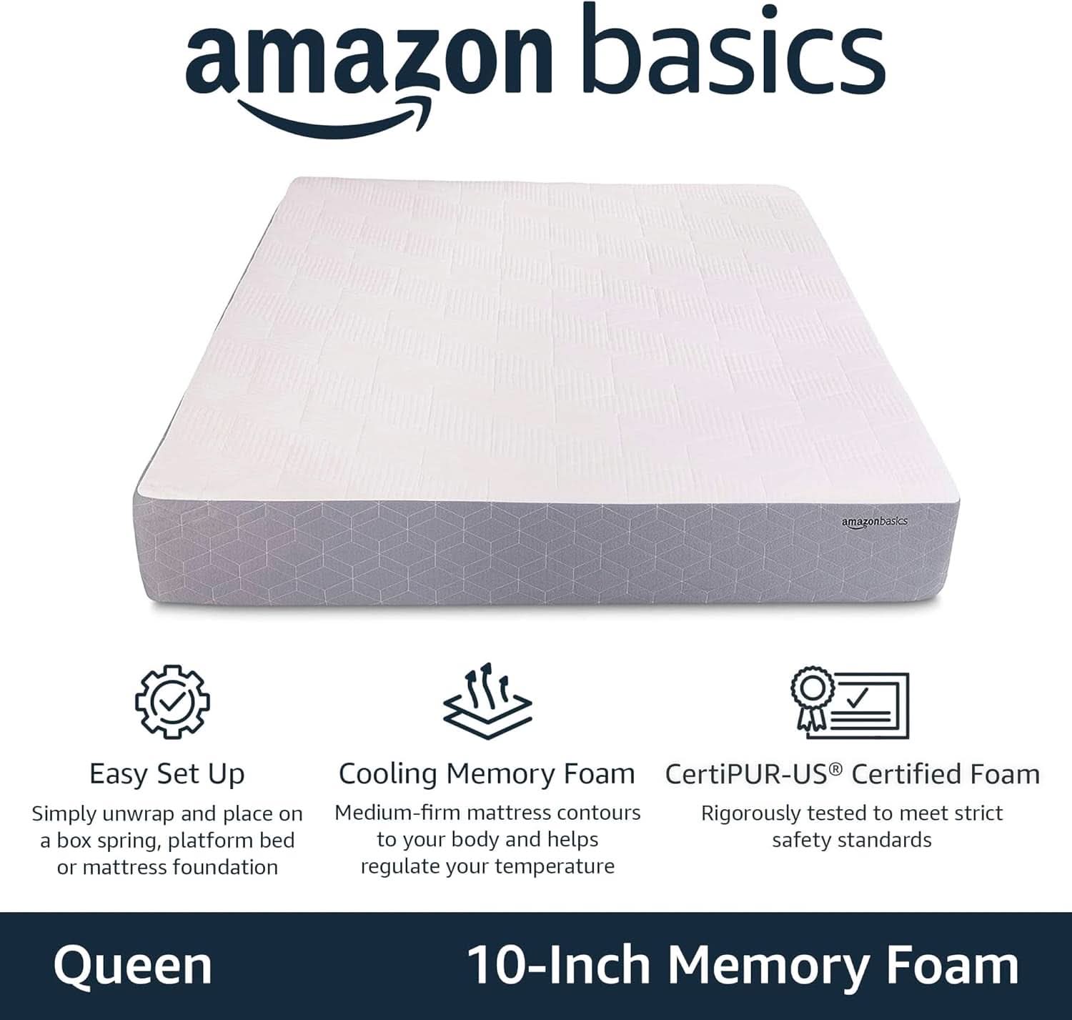 Cooling Gel Memory Foam Queen Mattress for Ultimate Comfort